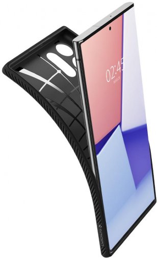 Чохол Spigen for Samsung Galaxy S22 Ultra - Liquid Air Matte Black (ACS03915)
