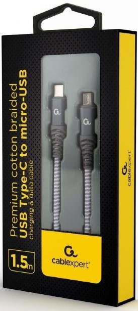 Кабель Cablexpert Type-C / Micro USB 1.5m (CC-USB2B-CMMBM-1.5M)