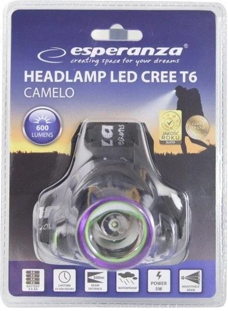 Фото: Ліхтар налобний Esperanza Head Lamp LED T6 Camelo (EOT029) № 5 | KTC