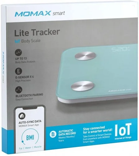 Фото: Смарт ваги Momax Lite Tracker IoT Body Scale Blue (EW2SB) № 11 | KTC