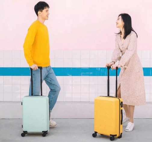 Дорожня сумка Xiaomi Ninetygo Polka dots Luggage 24inch Yellow (6972125145031)