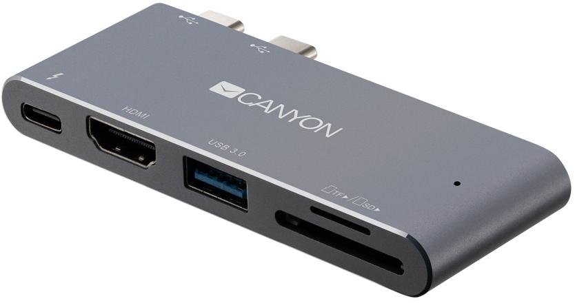 USB-хаб Canyon 5in1 DS-5 Dark Gray (CNS-TDS05DG)