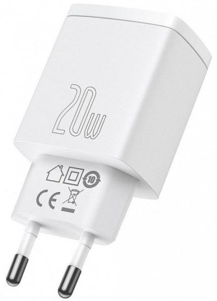 Зарядний пристрій Baseus Compact Quick Charger 20W White (CCXJ-B02)