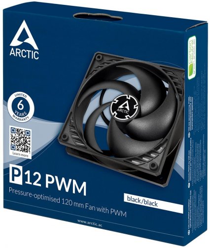 Вентилятор для корпуса Arctic P12 PWM Black (ACFAN00119A)