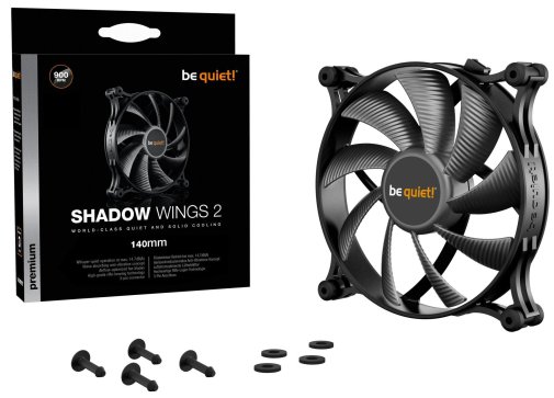 Вентилятор для корпуса be quiet! Silent Wings 2 140mm Black (BL086)