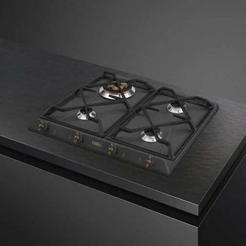 Фото: Газова варильна поверхня Smeg Coloniale Anthracite SRV864AOGH № 10 | KTC