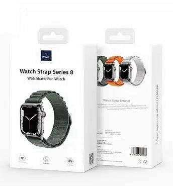 Ремінець WIWU for Apple Watch 49/45/44/42mm - Nylon Watch Band Green (6936686408394)