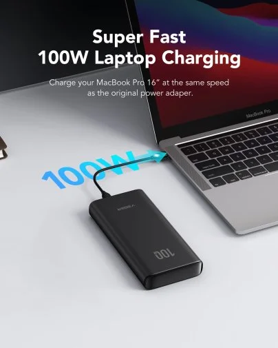 Фото: Батарея універсальна Veger T100 20000mAh 100W Black (6970453555461) № 8 | KTC