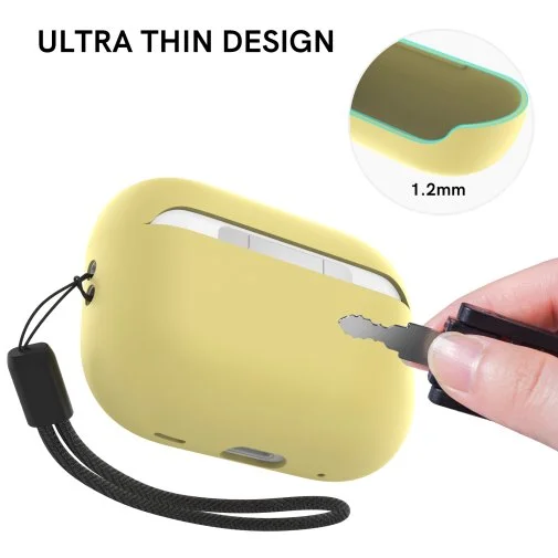 Фото: Чохол for AirPods Pro 2 - Silicon Case Two Parts Yellow № 9 | KTC