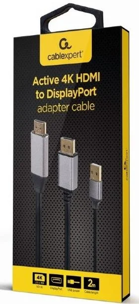 Фото: Перехідник Cablexpert HDMI to DP Grey (A-HDMIM-DPM-01) № 6 | KTC