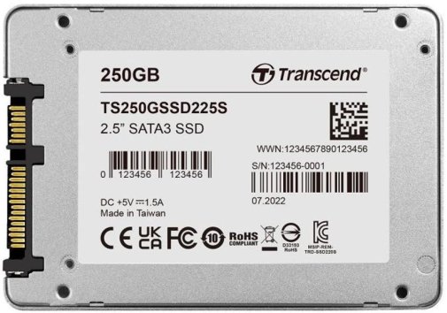 SSD-накопичувач Transcend SSD225S SATA III 250GB (TS250GSSD225S)