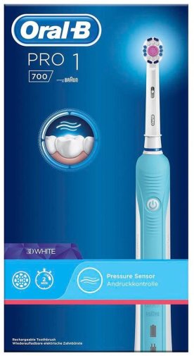 Електрична зубна щітка Braun Oral-B Pro1 700 3D White