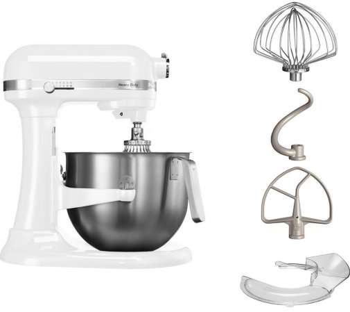 Планетарний міксер KitchenAid Mixer bowl-lift 6.9L - Heavy Duty 5KSM7591X White (5KSM7591XEWH)