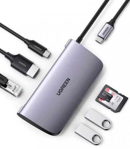 USB-хаб UGREEN CM212 Gray (50852)