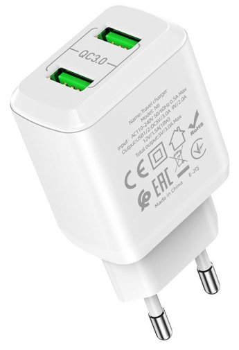 Зарядний пристрій Hoco N6 Charmer White with Micro USB cable (Hoco N6 + Cable)