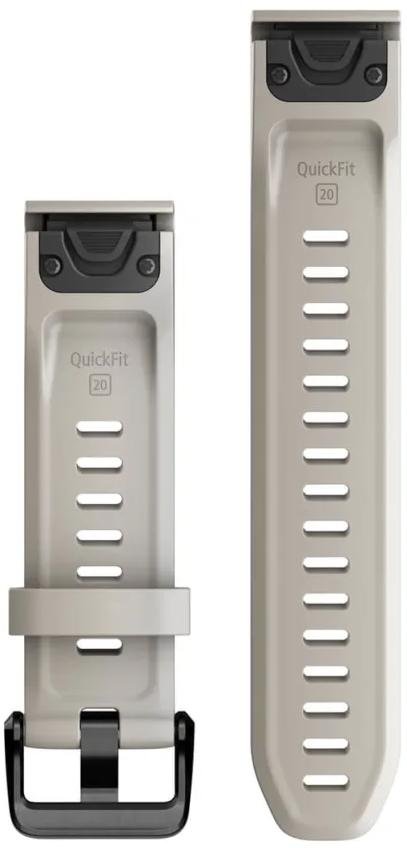 Ремінець Garmin for Fenix 7S - 20mm QuickFit Silicone Light Sand (010-13102-04)