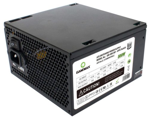  Блок живлення Gamemax GM-500 (GM-500 80+ APFC Black)