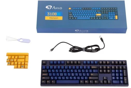 Фото: Клавіатура Akko 3108 DS Horizon 108Key CS Pink V2 ENG/UKR Blue (6925758607698) № 19 | KTC