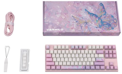Клавіатура Varmilo VEM87 Dreams On Board 87Key EC V2 Jasmine ENG/UKR Pink (A33A030D7A3A17A028)