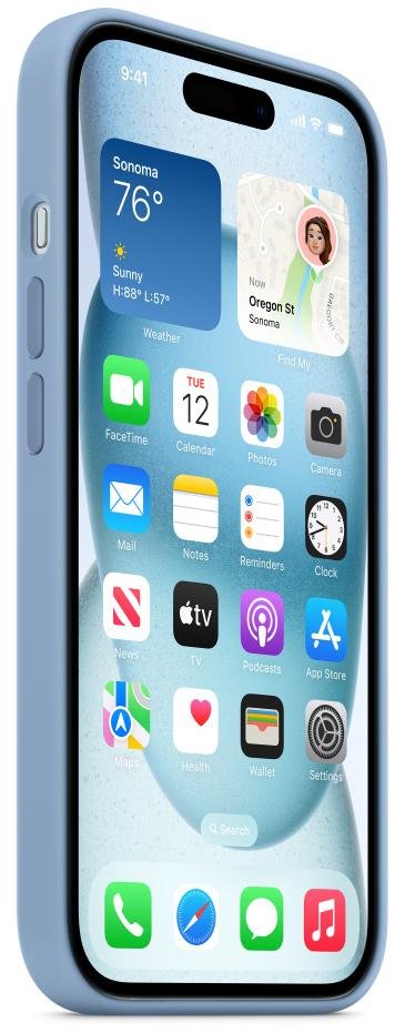 Чохол Apple for iPhone 15 - Silicone Case with MagSafe Winter Blue (MT0Y3)
