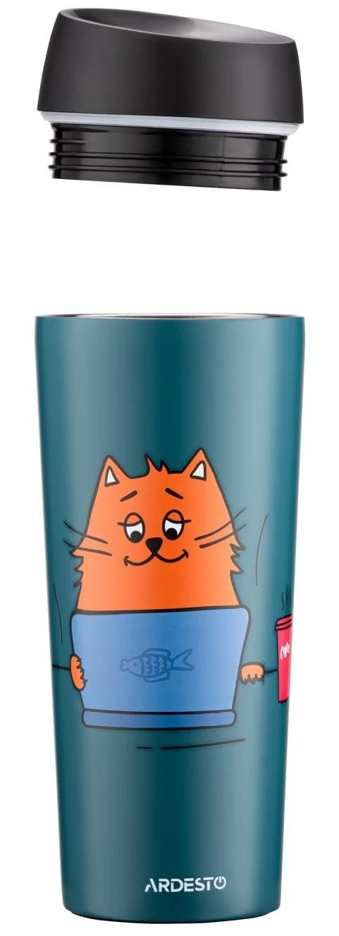 Фото: Термочашка Ardesto Coffee Time Red Cat 450ml Blue (AR2645CG) № 6 | KTC