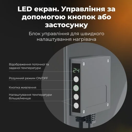 Фото: Конвектор AENO Premium Eco Smart GH5S LED Grey (AGH0005S) № 17 | KTC