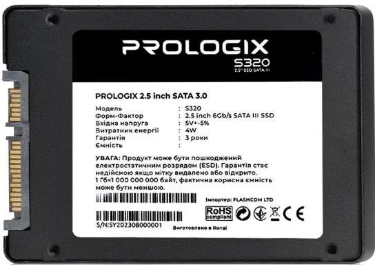 Фото: SSD-накопичувач ProLogix S320 SATA III 120GB (PRO120GS320) № 7 | KTC