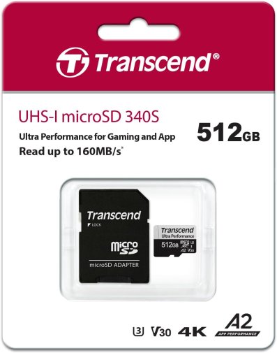 FLASH пам'ять Transcend Ultra Performance 340S Micro SDXC 512GB with adapter (TS512GUSD340S)