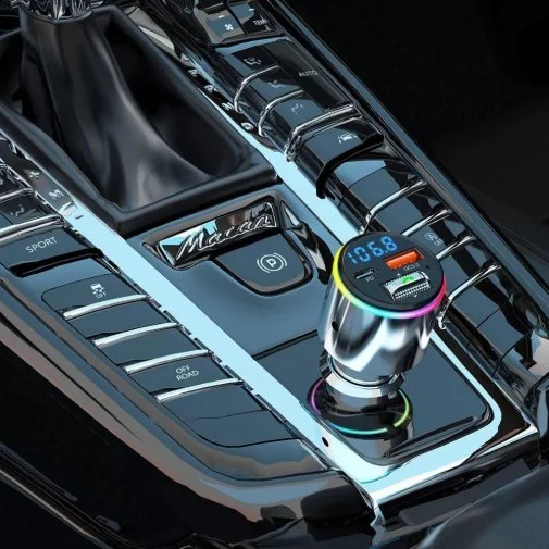 Фото: FM-трансмітер + АЗП Proove Launcher Power Drive 30W Silver (FMPD30110006) № 8 | KTC