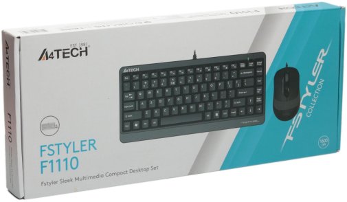 Комплект клавіатура+миша A4tech Fstyler F1110 Grey