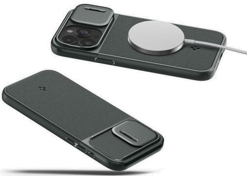 Чохол Spigen for Apple iPhone 15 Pro Max - Optik Armor MagFit Abyss Green (ACS06600)