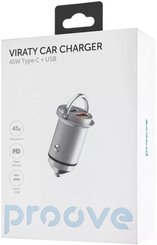Автомобільний зарядний пристрій Proove Viraty Car Charger 45W Silver (ACVT45110006)