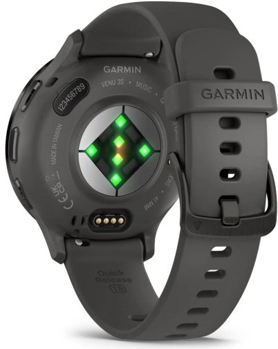 Смарт годинник Garmin Venu 3S - Slate Stainless Steel Bezel with Pebble Gray Case and Silicone Band (010-02785-00)