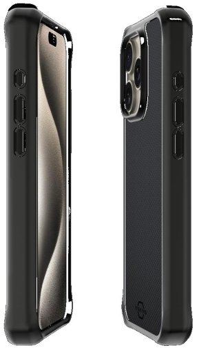 Чохол iTSkins for iPhone 15 Pro BALLISTIC R NYLON with MagSafe Black (AP5X-HMABA-BLCK)
