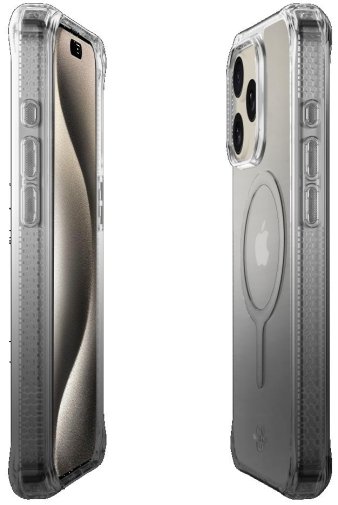 Чохол iTSkins for iPhone 15 Pro Max HYBRID R Ombre with MagSafe Smoke (AP5U-HYOMB-SMOK)