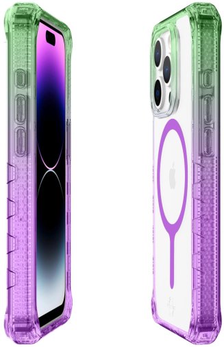Чохол iTSkins for iPhone 15 Pro Max Supreme R Prism with MagSafe Light green and light purp (AP5U-SUPMA-LGLP)