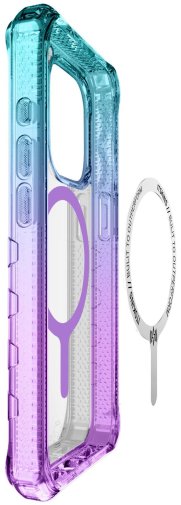 Чохол iTSkins for iPhone 15 Pro Supreme R Prism with MagSafe Light blue and light purple (AP5X-SUPMA-LBLP)