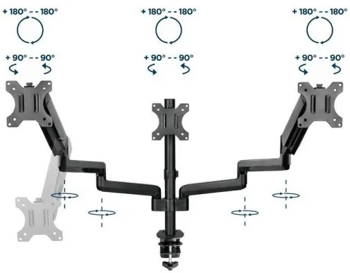 Фото: Кронштейн Gembird MA-DA3-01 Black № 18 | KTC