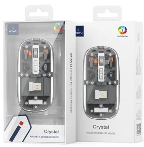 Фото: Миша WIWU Crystal Transparent Magnetic Wireless Black (6976195091083) № 8 | KTC