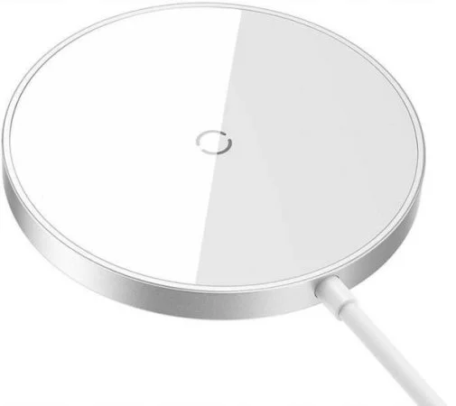 Фото: Бездротовий зарядний пристрій Baseus Simple Mini3 Magnetic Wireless Charger 15W Silver (CCJJ040012) № 7 | KTC