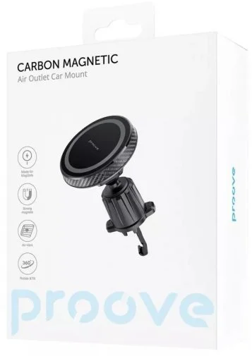 Фото: Кріплення для мобільного телефону Proove Carbon Magnetic Air Outlet Car Mount (CHCM00000001) № 13 | KTC