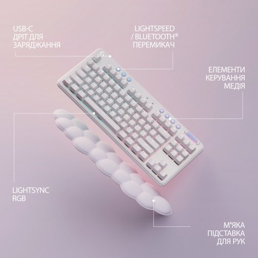 Клавіатура Logitech G715 Tactile Off White