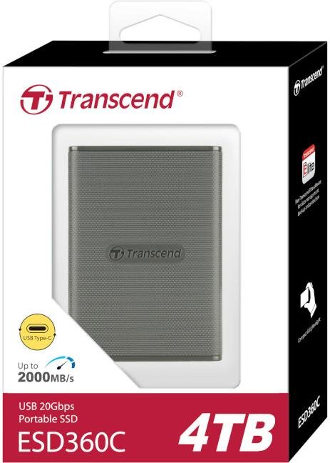 Зовнішній SSD-накопичувач Transcend ESD360C 4TB Gray (TS4TESD360C)