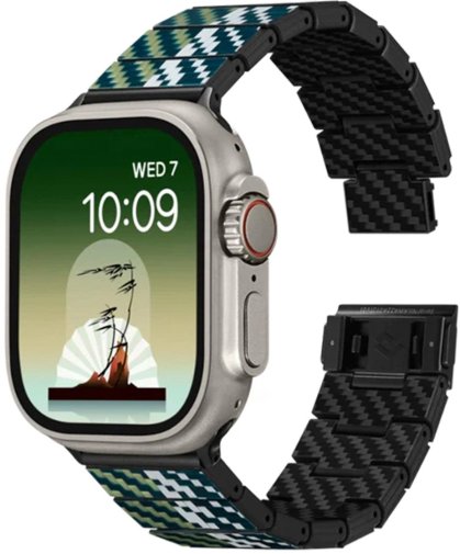  Ремінець Pitaka for Apple Watch 49/45/44mm - Chroma Carbon Band Poetry of Things Wind (AWB2305)