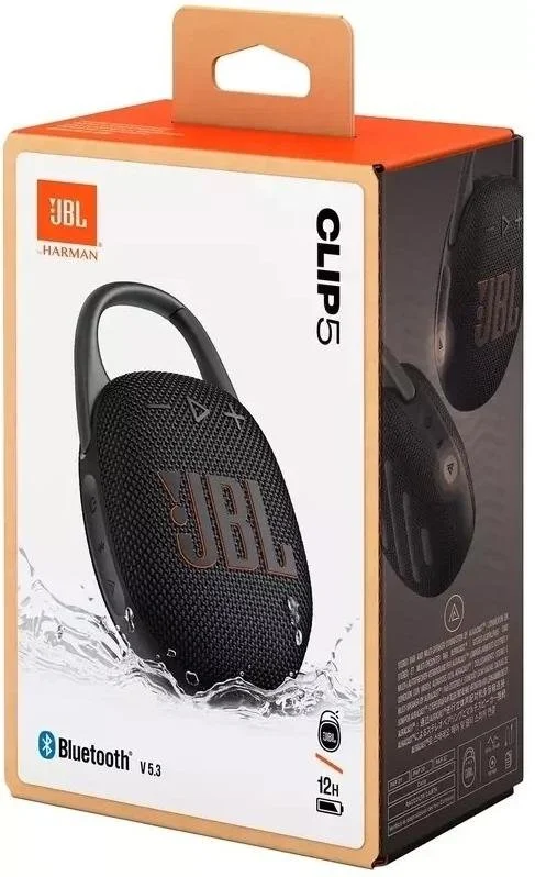 Фото: Портативна колонка JBL Clip 5 Black (JBLCLIP5BLK) № 16 | KTC