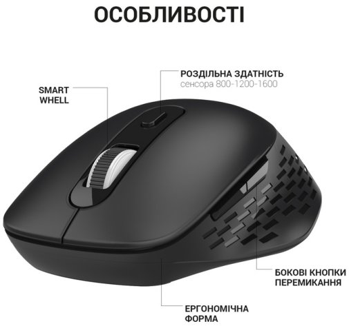 Миша OfficePro M230B Silent Wireless Black