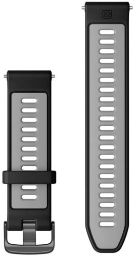 Ремінець Garmin Forerunner Watch Bands - 22mm Black/Powder Gray with Slate Hardware (010-11251-9Y)