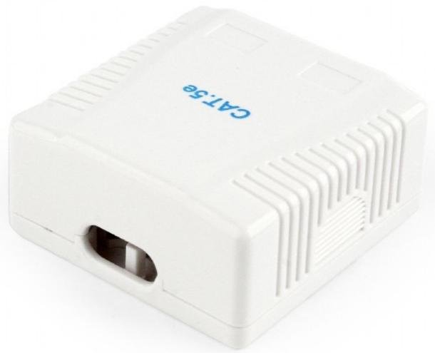 Розетка зовнішня Cablexpert UTP RJ-45 Cat.5e White (NCAC-2U5E-01)