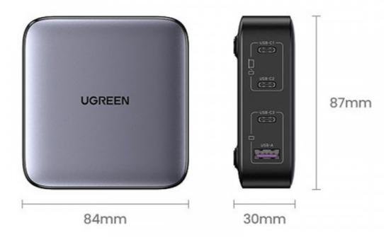 Зарядний пристрій UGREEN CD328 5A 100W Black (90928)