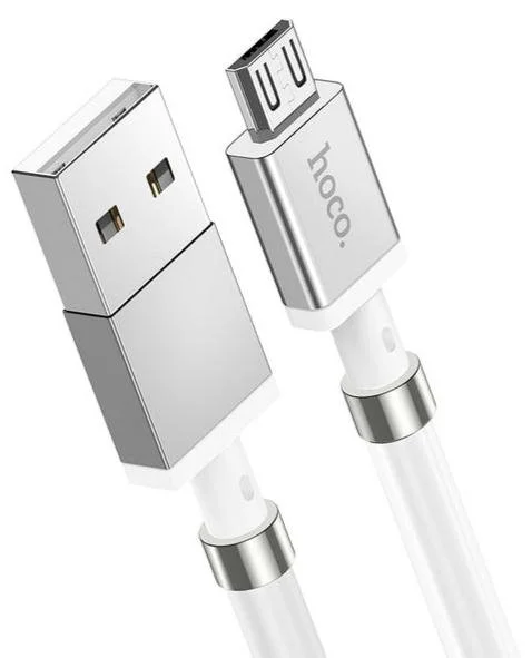 Фото: Кабель Hoco U91 Magnetic 2.4A AM / MicroUSB 1m White (U91_MicroB_White) № 12 | KTC